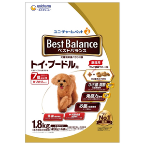 ユニ・チャームペットケア ベストバランス カリカリ仕立て トイ・プードル用 7歳以上用 1．8kg BBﾄｲﾌﾟ-ﾄﾞﾙ7ｻｲ1.8KG-イメージ1