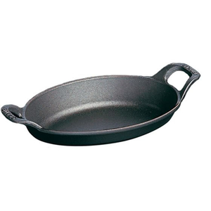STAUB ストウブ オーバルスタッカブルディッシュ 28cm ブラック40509-341 FC564LZ-8878100-イメージ1