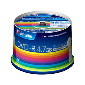 Verbatim データ用DVD-R 4.7GB 1-16倍速対応 インクジェットプリンタ対応 50枚入り DHR47JP50V3 Verbatim データ用DVD-R 4.7GB 1-16倍速対応 インクジェットプリンタ対応 50枚入り DHR47JP50V3