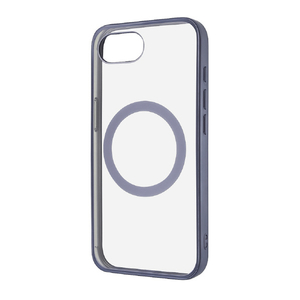 レイアウト iPhone 16e用Like standard MagSafe対応 マグネットアクセサリー対応 衝撃吸収 バンパー マット メタリック ハイブリッドケース ライトブルー RT-P50MG3/LAM-イメージ1