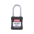 IFAM/ロックアウト用南京錠 スチール製シャックル 黒 0 44860 FC308VC-3860957