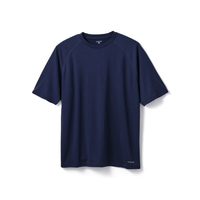 エレコム ECLEAR リカバリーウェア 半袖トップス S ネイビー HCM-RW01TSNV