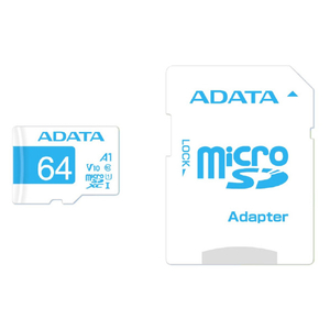 A-DATA microSDXC V10 UHS-1 A1(64GB) ホワイト/ブルー AMSD64GA1V10EDBL-イメージ3