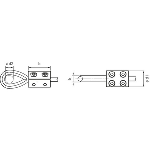 エスコ ワイヤークランプ ステンレス製 6mm FCV8590-EA638RC-9-イメージ3
