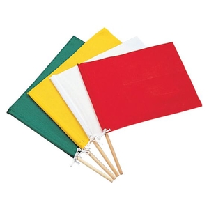 日本緑十字社 手旗 緑 300(450)×420mm 綿+木製棒 グリーン FC015GH-3719642-イメージ1