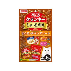 いなば CIAO クランキーちゅーる和え まぐろ・チキンアソート 7g×6P FCJ047J-イメージ1