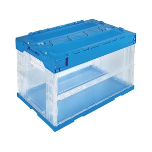 トラスコ中山 TRUSCO/オリコン α折りたたみコンテナ 50L スライドロックフタ付 FCD411D-3677776-イメージ1