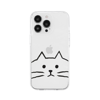 AKAN iPhone 15 Pro用ソフトクリアケース ネコ AK25636I15PR