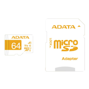 A-DATA microSDXC V10 UHS-1 A1(64GB) ホワイト/オレンジ AMSD64GA1V10EDOR-イメージ3