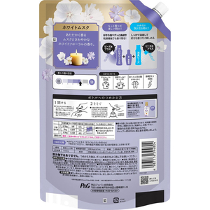Ｐ＆Ｇ レノアハピネス 夢ふわタッチ ホワイトムスク 詰替 超特大 1350mL FCK727C-イメージ2