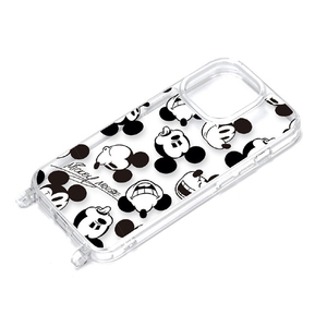 PGA iPhone 15 Pro用ショルダーストラップホール付クリアハイブリッドケース ミッキーマウス PG-D23BPT15MKY-イメージ1