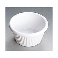 江部松商事 EBM/ジェスナー ラメキン ストライプ メラミン 0384A ホワイト 4oz FC678LU-7254500