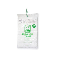 システムポリマー FC237SJ-CCH-300 ひも付き手提げ袋 乳白半透明 L 100