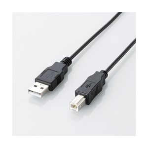 エレコム USB2．0ケーブル(0．5m) ブラック U2C-JB05BK-イメージ1