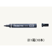 ぺんてる ぺんてるペン 中字 黒 10本入 1箱(10本) F814893-N50-AD
