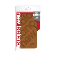 エム・ディー・シー iPhone 15用new balance 手帳ケース/スタンプロゴ スエード キャメル MD-75396-3