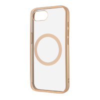 レイアウト iPhone 16e用Like standard MagSafe対応 マグネットアクセサリー対応 衝撃吸収 バンパー マット メタリック ハイブリッドケース ピンクゴールド RT-P50MG3/PGM