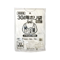 伊藤忠リーテイルリンク ポリゴミ袋(メタロセン配合) 半透明 30L 15枚 FCS9717-GMH-302