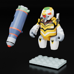 グッドスマイルカンパニー BRICKROID エヴァンゲリオン零号機(改)『：破』ver．「ヱヴァンゲリヲン新劇場版」 BRICKROIDEVA0ｺﾞｳｷｶｲ-イメージ4