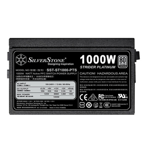 SilverStone PC電源 ATX 80PLUS Platinum 1000W フルモジュラー Striderシリーズ ブラック SST-ST1000-PTS-イメージ5