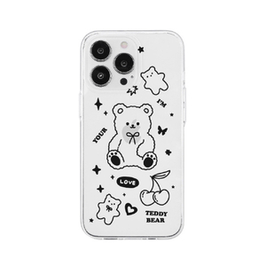 AKAN iPhone 15 Pro用ソフトクリアケース ベア AK25638I15PR-イメージ1