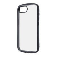 レイアウト iPhone 16e用Like standard Puffull 耐衝撃 バンパー ハイブリッドケース ブラック RT-P50CMD1/B