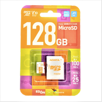 A-DATA microSDXC V10 UHS-1 A1(128GB) ホワイト/オレンジ AMSD128GA1V10EDOR