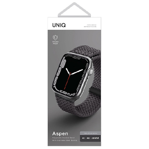 ＵＮＩＱ Apple Watch 38/40/41mm用BRAIDED STRAP UNIQ ASPEN GRANITE GREY UNIQ-40MM-ASPGRY-イメージ5