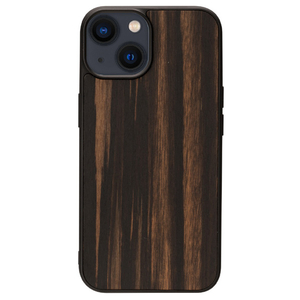Man & Wood iPhone 14 Plus用天然木ケース Ebony I23638I14M-イメージ1