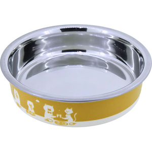 ドギーマン ステンレスの食器 ごはんにゃわん 猫用 ビストロ FCJ184K-イメージ1