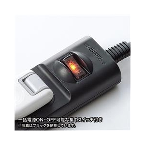 サンワサプライ 火災予防安全タップ（2P・3個口・5m） ホワイト TAP-TSH35SWN-イメージ2