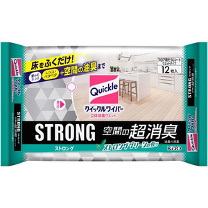 KAO クイックルワイパー 立体吸着ウエットシート ストロング超消臭 12枚入 FC876RX-イメージ1