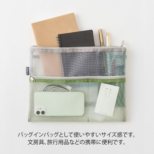 デザインフィル マルチポーチ メッシュ B5 緑 FCD192G-53355006-イメージ5