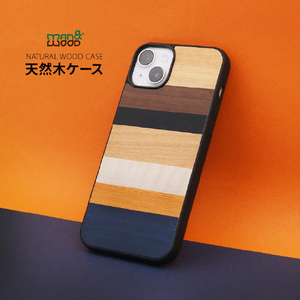 Man & Wood iPhone 14 Plus用天然木ケース Province I23639I14M-イメージ3