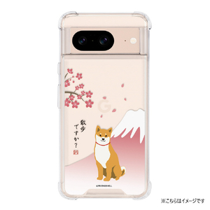 abbi FRIENDS Google Pixel 8用しばたさん ハイブリッドケース さくら ABF26639P8-イメージ2