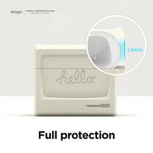 elago AirPods 3用シリコンケース ホワイト EL_AP3CSSC3P_WH-イメージ3