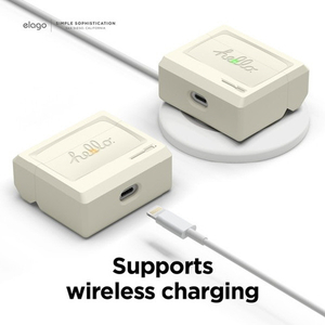 elago AirPods 3用シリコンケース ホワイト EL_AP3CSSC3P_WH-イメージ4