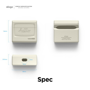 elago AirPods 3用シリコンケース ホワイト EL_AP3CSSC3P_WH-イメージ5