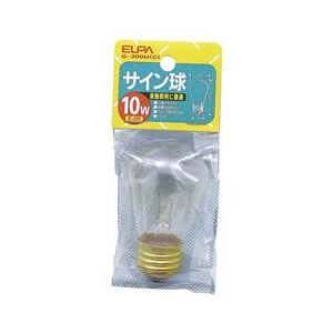 エルパ 10W サイン球 クリア G-300H(C)-イメージ1