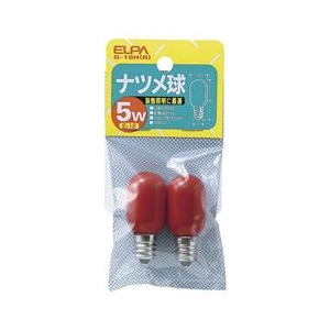 エルパ カラーナツメ球 2個入り レッド G-10H(R)-イメージ1