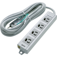 トラスコ 電源タップ ３Ｐ抜け止め４個口 ３Ｍ アース／マグネット付 TRUSCO 電源タップ 3P抜け止めタイプ TOT3N-403