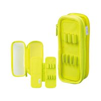 リヒトラブ XCOA リバーシブルクリヤーペンケース ライト ネオンイエロー FCG349W-A3810-5