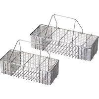 エムテートリマツ 18-8 箸消毒篭 (中) テーパー無・パンチング板張 FCL6215-026133008