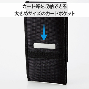 エレコム スマートフォン用キャリングポーチ/1気室/Lサイズ ブラック P-05CCBK-イメージ5