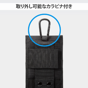 エレコム スマートフォン用キャリングポーチ/1気室/Lサイズ ブラック P-05CCBK-イメージ6