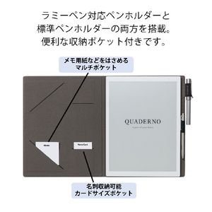 富士通 クアデルノカバーA4 QUADERNO ブルーブラック FMVCV41BK-イメージ6