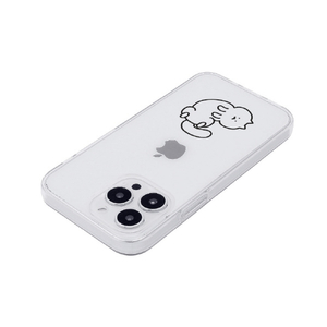 AKAN iPhone 15 Pro用ソフトクリアケース 猫ちゃんはリラックス中 AK25640I15PR-イメージ2