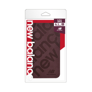 エム・ディー・シー iPhone 15 Pro用ケース new balance[手帳ケース/スタンプロゴスエード] バーガンディ MD-75397-2-イメージ1