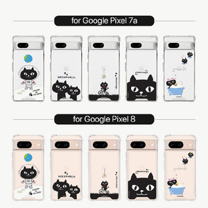 abbi FRIENDS Google Pixel 8用ネコマンジュウハイブリッドケース キャットウォーク オン ザ ムーン ABF26641P8-イメージ16