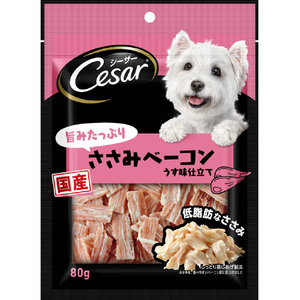 マースジャパンリミテッド シーザースナック 旨みたっぷりささみベーコン(80g) ｼ-ｻﾞ-ｽﾅﾂｸｻｻﾐﾍﾞ-ｺﾝ100G-イメージ1